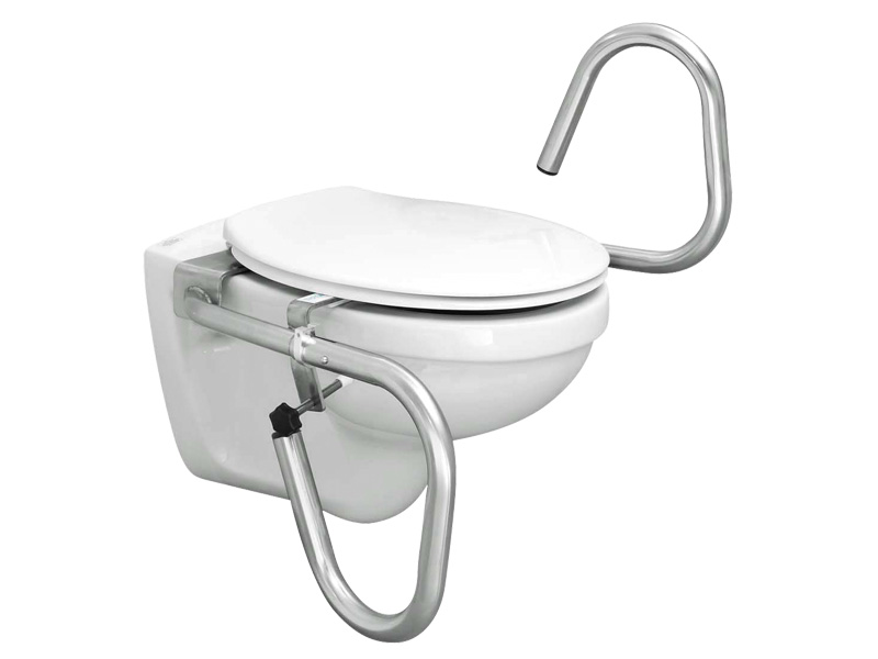 Toilet Safety Arms, Stainless Steel, Throne 3 in 1